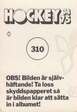 1974-75 Williams Hockey (Swedish) #310 Hockeyskolan - Anfallsspel Back
