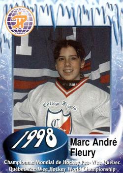 1998 Quebec International Pee-Wee Tournament #1381 Marc-Andre Fleury Front