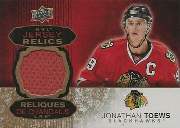 2017-18 Upper Deck Tim Hortons - NHL Jersey Relics #J-TO Jonathan Toews Front