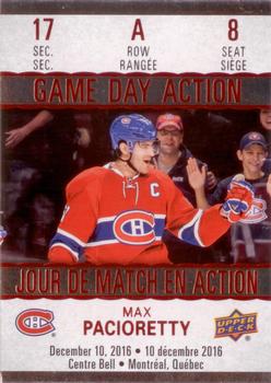 2017-18 Upper Deck Tim Hortons - Game Day Action #GDA-8 Max Pacioretty Front