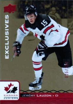 2017 Upper Deck Team Canada Juniors - Red Exclusives #15 Jeremy Lauzon Front