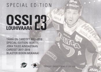2017-18 Cardset Finland - Limited Edition (Series One) #NNO Ossi Louhivaara Back