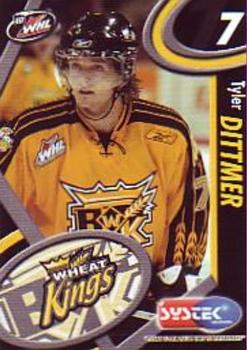 2005-06 Systek Brandon Wheat Kings (WHL) #NNO Tyler Dittmer Front