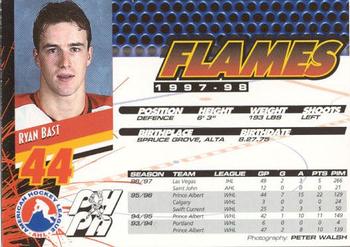 1997-98 Saint John Flames (AHL) #NNO Ryan Bast Back