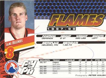 1997-98 Saint John Flames (AHL) #NNO Sami Helenius Back
