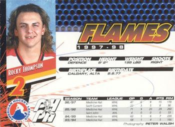 1997-98 Saint John Flames (AHL) #NNO Rocky Thompson Back