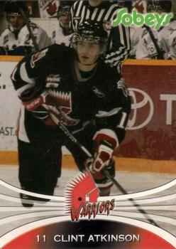 2008-09 Sobeys Moose Jaw Warriors (WHL) #1 Clinton Atkinson Front