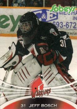 2008-09 Sobeys Moose Jaw Warriors (WHL) #4 Jeff Bosch Front