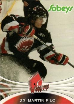 2008-09 Sobeys Moose Jaw Warriors (WHL) #7 Martin Filo Front