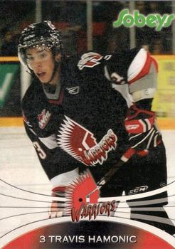 2008-09 Sobeys Moose Jaw Warriors (WHL) #9 Travis Hamonic Front