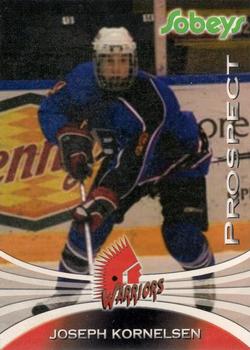 2008-09 Sobeys Moose Jaw Warriors (WHL) #12 Joey Kornelsen Front