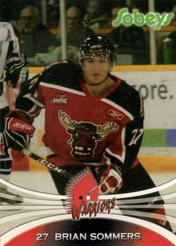 2008-09 Sobeys Moose Jaw Warriors (WHL) #22 Brian Sommers Front