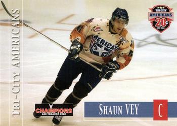 2007-08 Grandstand US Celluar Tri-City Americans (WHL) #15 Shaun Vey Front