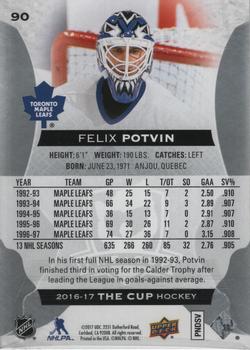 2016-17 Upper Deck The Cup #90 Felix Potvin Back