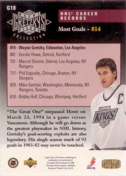 1995-96 SP - Wayne Gretzky's Record Collection #G18 Wayne Gretzky Back