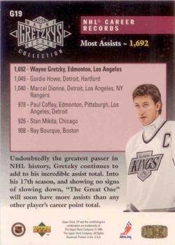 1995-96 SP - Wayne Gretzky's Record Collection #G19 Wayne Gretzky Back