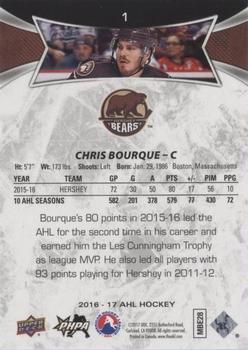 2016-17 Upper Deck AHL - Green #1 Chris Bourque Back