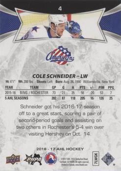 2016-17 Upper Deck AHL - Green #4 Cole Schneider Back