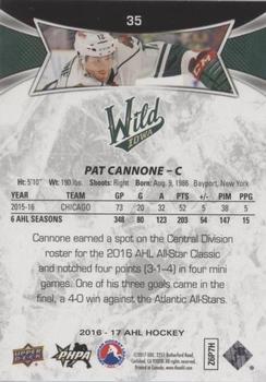 2016-17 Upper Deck AHL - Green #35 Pat Cannone Back