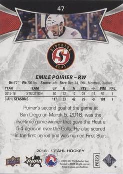 2016-17 Upper Deck AHL - Green #47 Emile Poirier Back