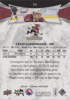 2016-17 Upper Deck AHL - Green #71 Craig Cunningham Back