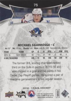 2016-17 Upper Deck AHL - Green #75 Michael Sgarbossa Back