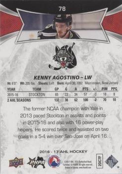 2016-17 Upper Deck AHL - Green #78 Kenny Agostino Back