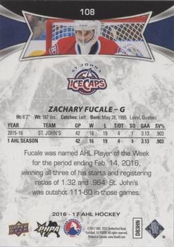 2016-17 Upper Deck AHL - Green #108 Zachary Fucale Back
