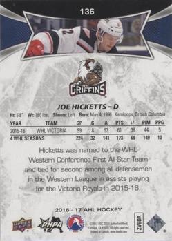 2016-17 Upper Deck AHL - Green #136 Joe Hicketts Back