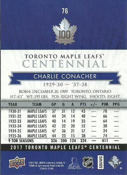 2017 Upper Deck Toronto Maple Leafs Centennial #76 Charlie Conacher Back