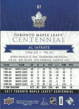 2017 Upper Deck Toronto Maple Leafs Centennial #87 Al Iafrate Back