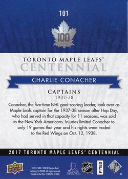 2017 Upper Deck Toronto Maple Leafs Centennial #101 Charlie Conacher Back
