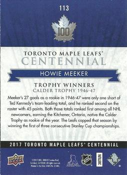 2017 Upper Deck Toronto Maple Leafs Centennial #113 Howie Meeker Back