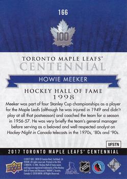 2017 Upper Deck Toronto Maple Leafs Centennial #166 Howie Meeker Back