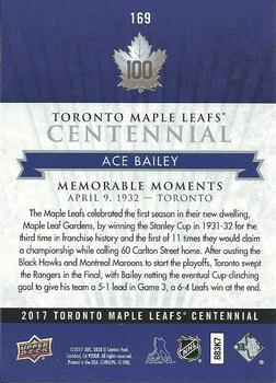 2017 Upper Deck Toronto Maple Leafs Centennial #169 Ace Bailey Back