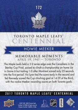 2017 Upper Deck Toronto Maple Leafs Centennial #172 Howie Meeker Back