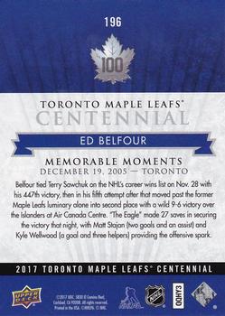 2017 Upper Deck Toronto Maple Leafs Centennial #196 Ed Belfour Back