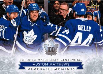 2017 Upper Deck Toronto Maple Leafs Centennial #200 Auston Matthews Front
