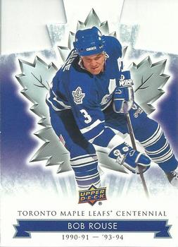 2017 Upper Deck Toronto Maple Leafs Centennial - Blue Die Cut #10 Bob Rouse Front