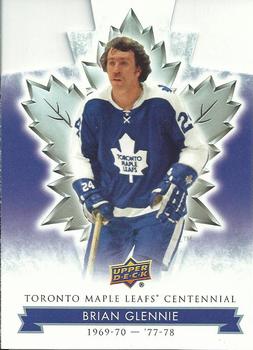 2017 Upper Deck Toronto Maple Leafs Centennial - Blue Die Cut #15 Brian Glennie Front