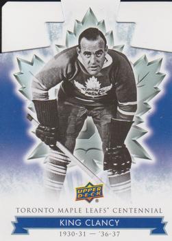2017 Upper Deck Toronto Maple Leafs Centennial - Blue Die Cut #20 King Clancy Front