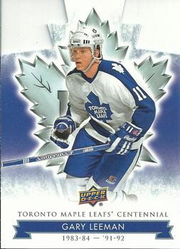 2017 Upper Deck Toronto Maple Leafs Centennial - Blue Die Cut #28 Gary Leeman Front