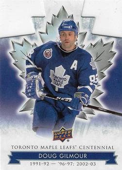2017 Upper Deck Toronto Maple Leafs Centennial - Blue Die Cut #29 Doug Gilmour Front