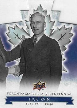2017 Upper Deck Toronto Maple Leafs Centennial - Blue Die Cut #31 Dick Irvin Front
