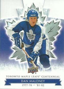 2017 Upper Deck Toronto Maple Leafs Centennial - Blue Die Cut #32 Dan Maloney Front