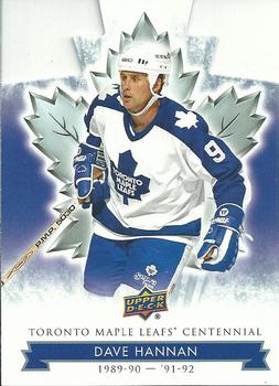 2017 Upper Deck Toronto Maple Leafs Centennial - Blue Die Cut #35 Dave Hannan Front