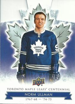 2017 Upper Deck Toronto Maple Leafs Centennial - Blue Die Cut #41 Norm Ullman Front
