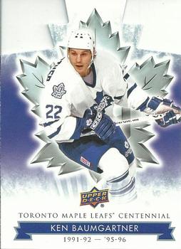 2017 Upper Deck Toronto Maple Leafs Centennial - Blue Die Cut #42 Ken Baumgartner Front