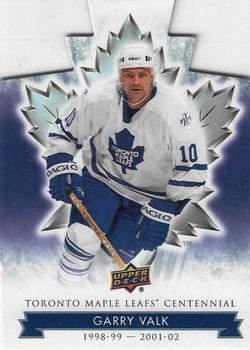 2017 Upper Deck Toronto Maple Leafs Centennial - Blue Die Cut #52 Garry Valk Front