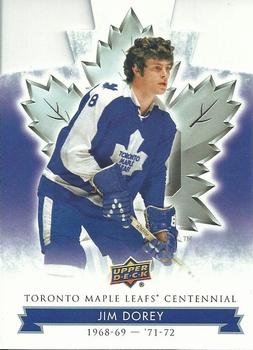 2017 Upper Deck Toronto Maple Leafs Centennial - Blue Die Cut #56 Jim Dorey Front